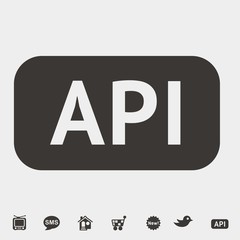 API icon vector illustration and symbol for website and graphic design