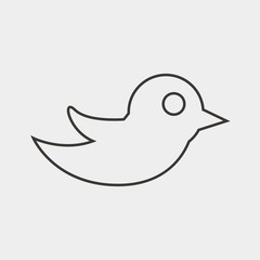 bird icon vector illustration and symbol for website and graphic design
