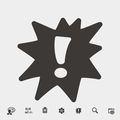 caution icon vector illustration and symbol for website and graphic design