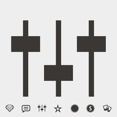 equalizer icon vector illustration and symbol for website and graphic design