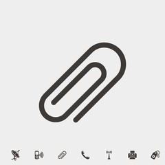 paper clip icon vector illustration and symbol for website and graphic design