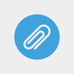 paper clip icon vector illustration and symbol for website and graphic design