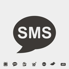 sms icon vector illustration and symbol for website and graphic design