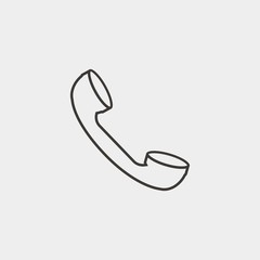 telephone contact icon vector illustration and symbol for website and graphic design