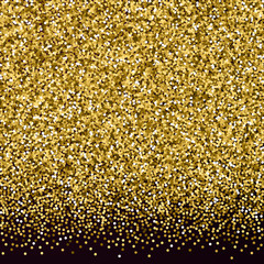 Round gold glitter luxury sparkling confetti. Scat
