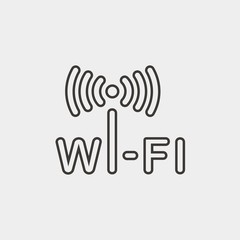 wifi icon vector illustration and symbol for website and graphic design