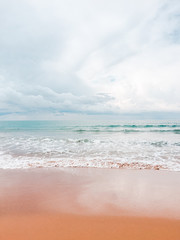 East facing view of Beach Fuentebravia, Andalusia.