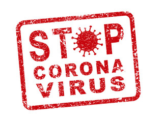 STOP MERS Corona Virus warning icon shape. biological hazard risk logo symbol. vector illustration image. Isolated on white background. china, wuhan disease. Grunge stamp