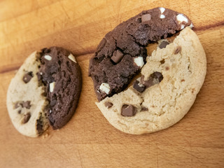 Cookies on a wooden background