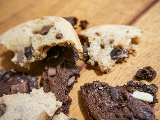 Cookies on a wooden background