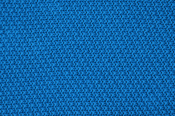 Background Texture of Knitted Blue Fabric