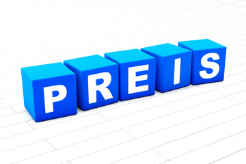 Preis word illustration