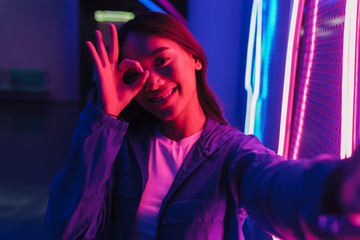 Beautiful young asian woman with long dark hair