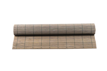 Mat for sushi isolated on white background