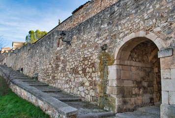 Escalinata al mirador de Los Arcos de Lerma