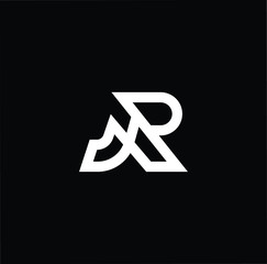 Professional Innovative Initial JR RJ logo. Letter JR RJ Minimal elegant Monogram. Premium Business Artistic Alphabet symbol and sign