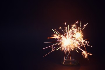 Fototapeta premium sparkler on black background