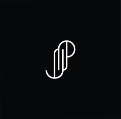 Professional Innovative Initial JP PJ logo. Letter JP PJ Minimal elegant Monogram. Premium Business Artistic Alphabet symbol and sign