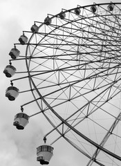 Ferris Wheel in black and white in the Philippines