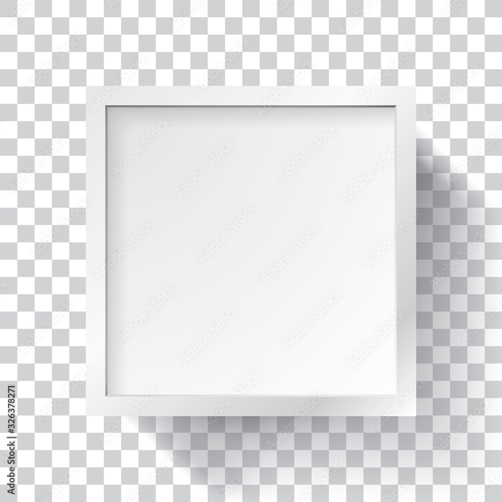 Poster realistic empty frame on transparent background, border for your creative project, mockup for you pr
