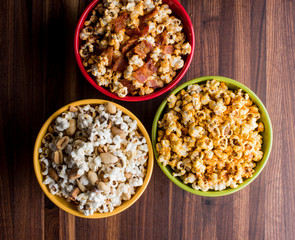Popcorn. Traditional classic American favorite snack. 
