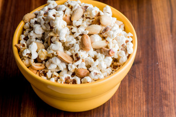 Popcorn. Traditional classic American favorite snack. 