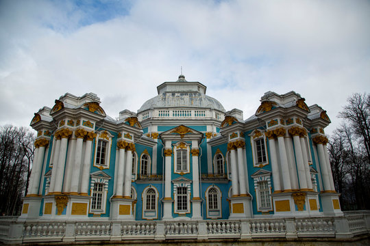 The Hermitage Palace on the territory of the Catherine Park, Tsarskoye Selo, St. Petersburg, Russia.