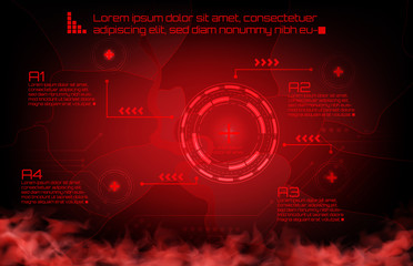 abstract background of red virus spreading and city map background