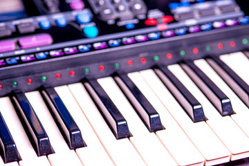 Obraz na płótnie Canvas Keyboard, closeup of the instrument
