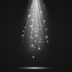 Sparks and stars glitter special light effect. Sparkling magic dust particles.