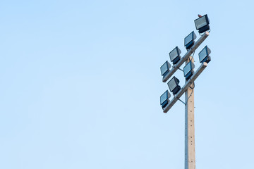 stadium lights and sky background