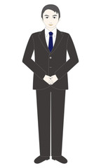 business man in black suit