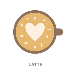 latte flat icon on white transparent background. You can be used black ant icon for several purposes.	