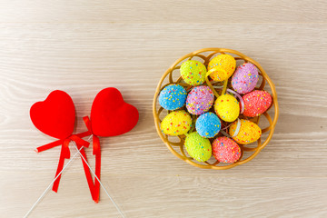 Perfect colorful handmade easter eggs
