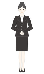 Illustration of a woman in a suit