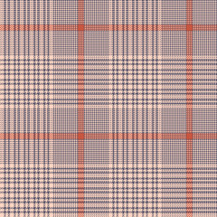 Pink plaid pattern seamless tartan vector background. Glen abstract hounds tooth tartan check plaid for jacket, coat, skirt, trousers, or other spring, summer, and autumn tweed fashion textile design.