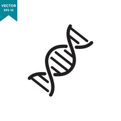DNA icon in trendy flat design 
