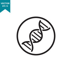 DNA icon in trendy flat design 