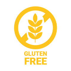 Gluten free icon. Isolated no grain symbol. Vector