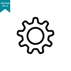 gear icon vector logo template, setting icon 