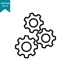 gear icon vector logo template, setting icon 