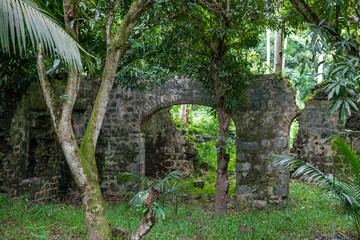 Ruine einer alten Zuckfabrik auf der Insel Mauritius