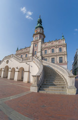 Fototapeta na wymiar the zamosc square with the steps