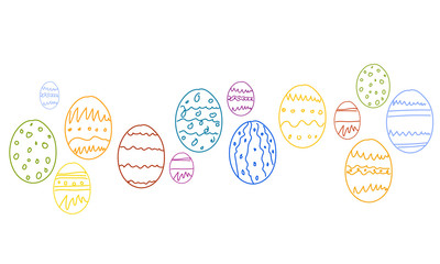 Ostereier Zeichnung Skizze Sketch Bunt