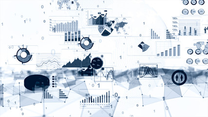 Obraz premium VR 5G AI 人工知能 フィンテック Fintech MaaS ICT ブロックチェーン 3D