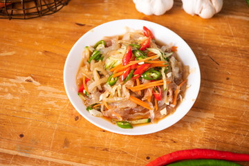 Delicious food made of jellyfish