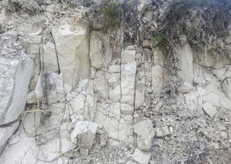 Chalky texture. Chalk mountain