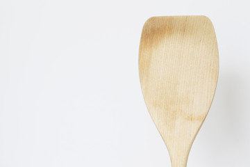 wooden spatula close up