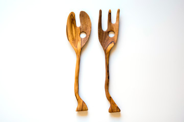 wooden spoon and fork