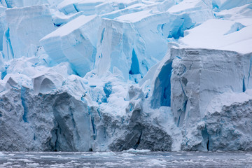 Chunks of ice blue